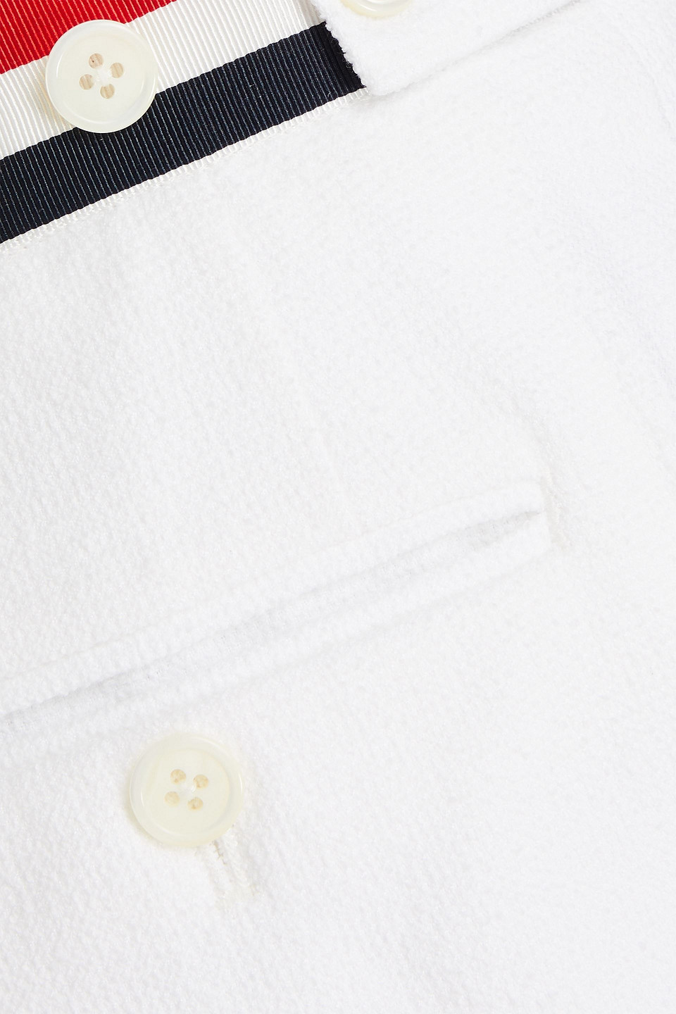 Thom Browne Bouclé Cotton-blend Shorts In White