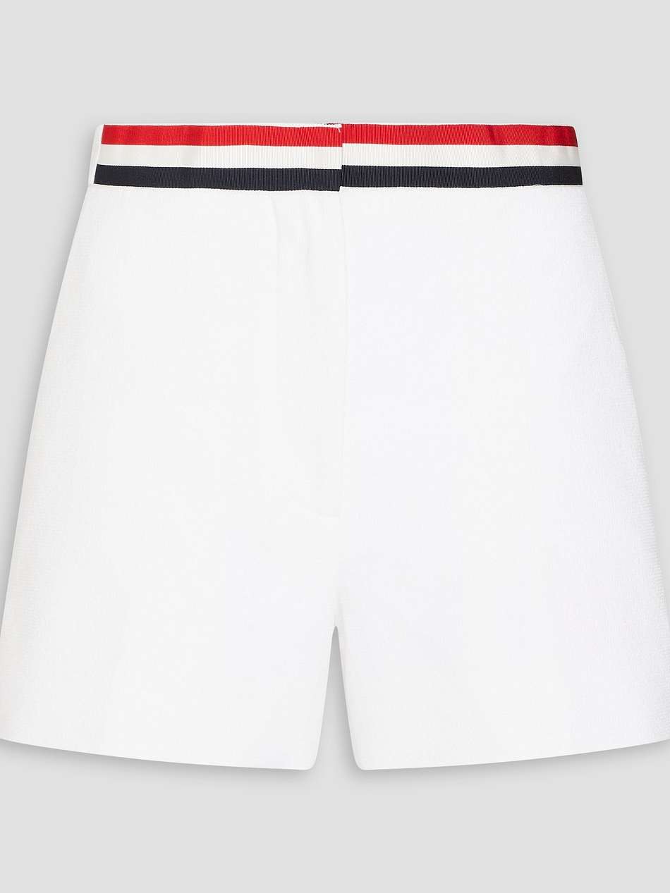 bouclé cotton-blend shorts