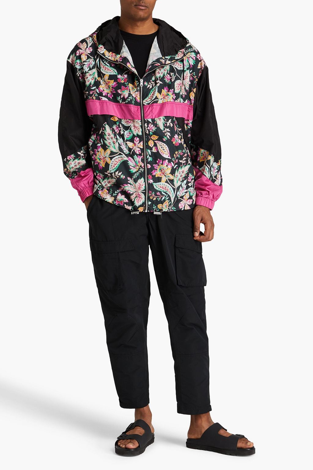 ISABEL MARANT Dizzya floral-print shell hooded jacket