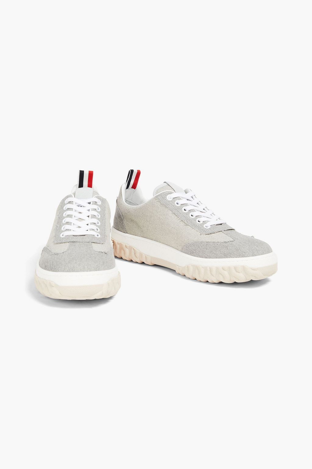THOM BROWNE Field canvas and twill sneakers