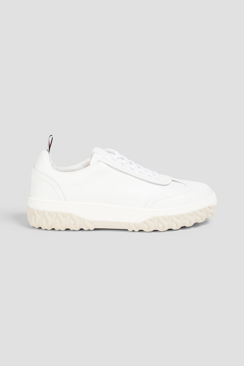 thom browne - field leather sneakers - white - us 7