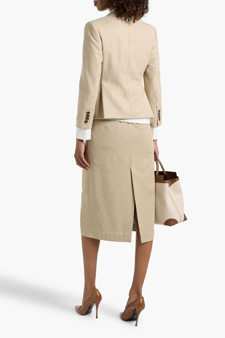 Thom Browne Wool-flannel Blazer In Neutral