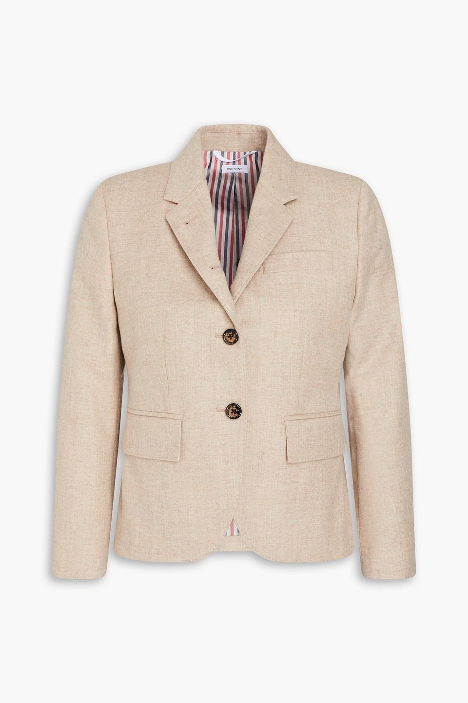 thom browne - wool-flannel blazer - neutral - it 40