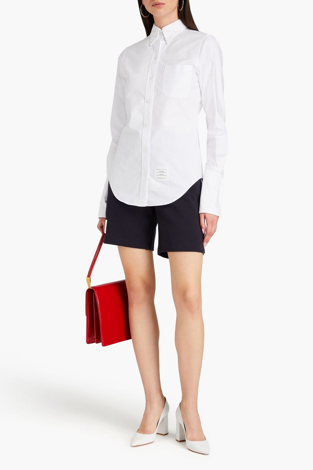THOM BROWNE Cotton-piqué shirt
