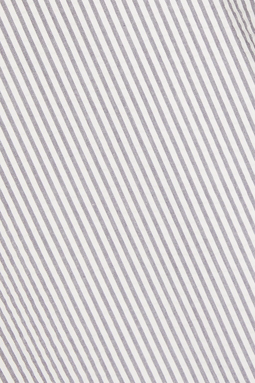 THOM BROWNE Striped cotton-seersucker top