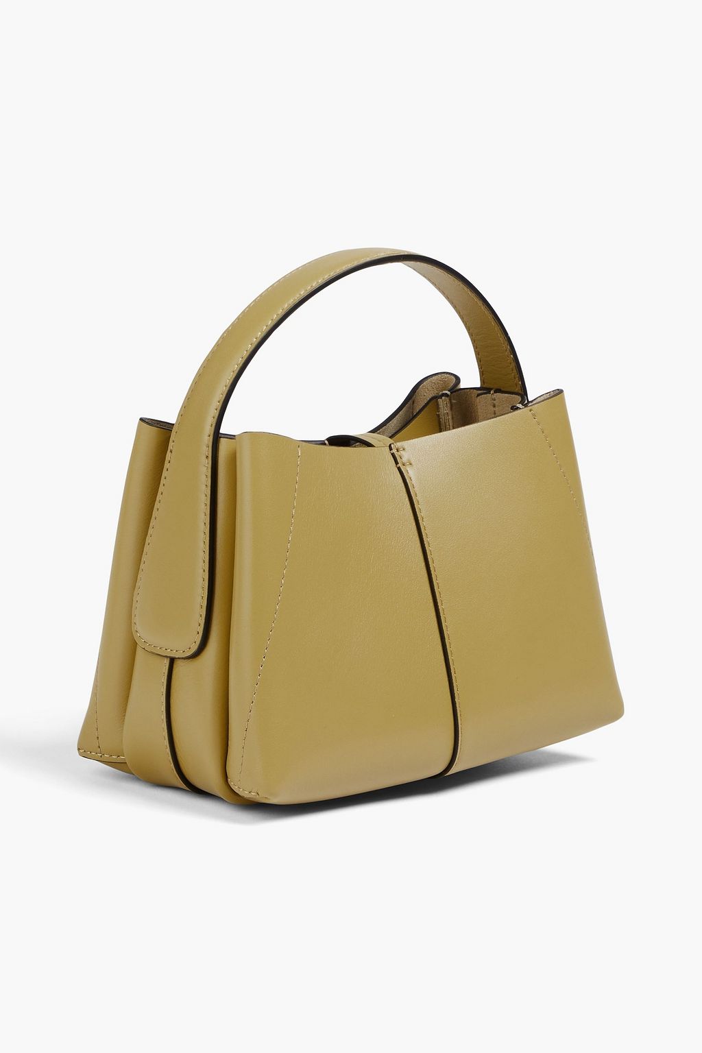 Ava micro leather tote sage green One Size