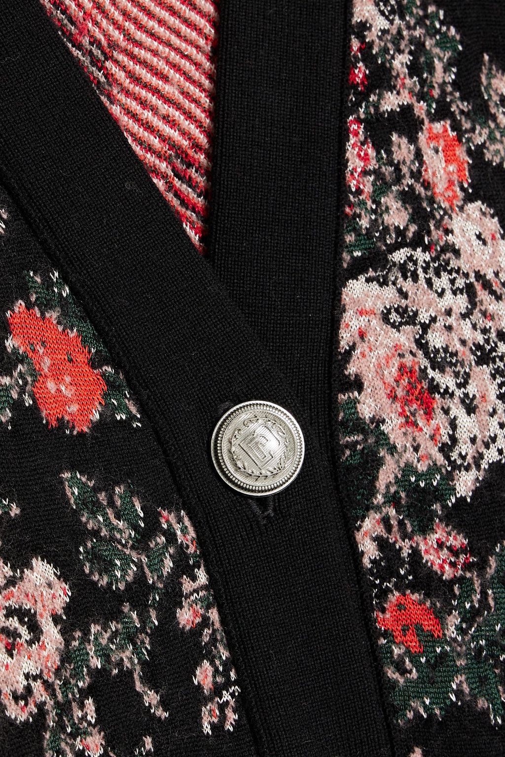 RABANNE Jacquard-knit wool cardigan