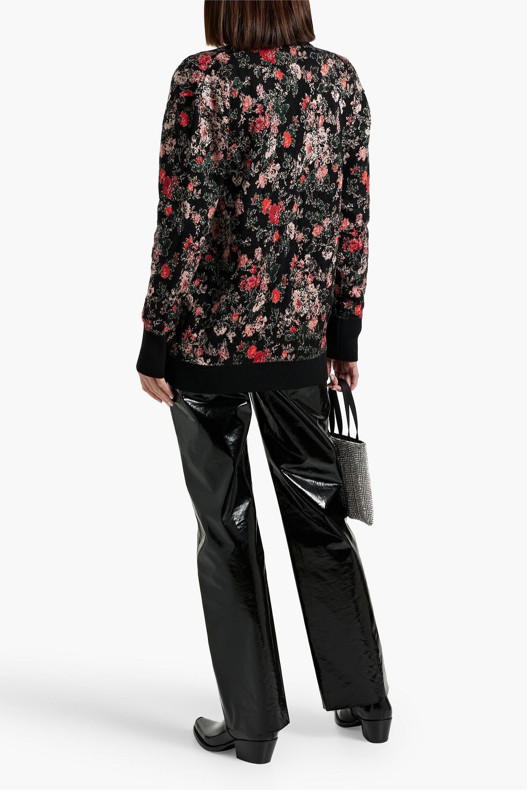 RABANNE Jacquard-knit wool cardigan
