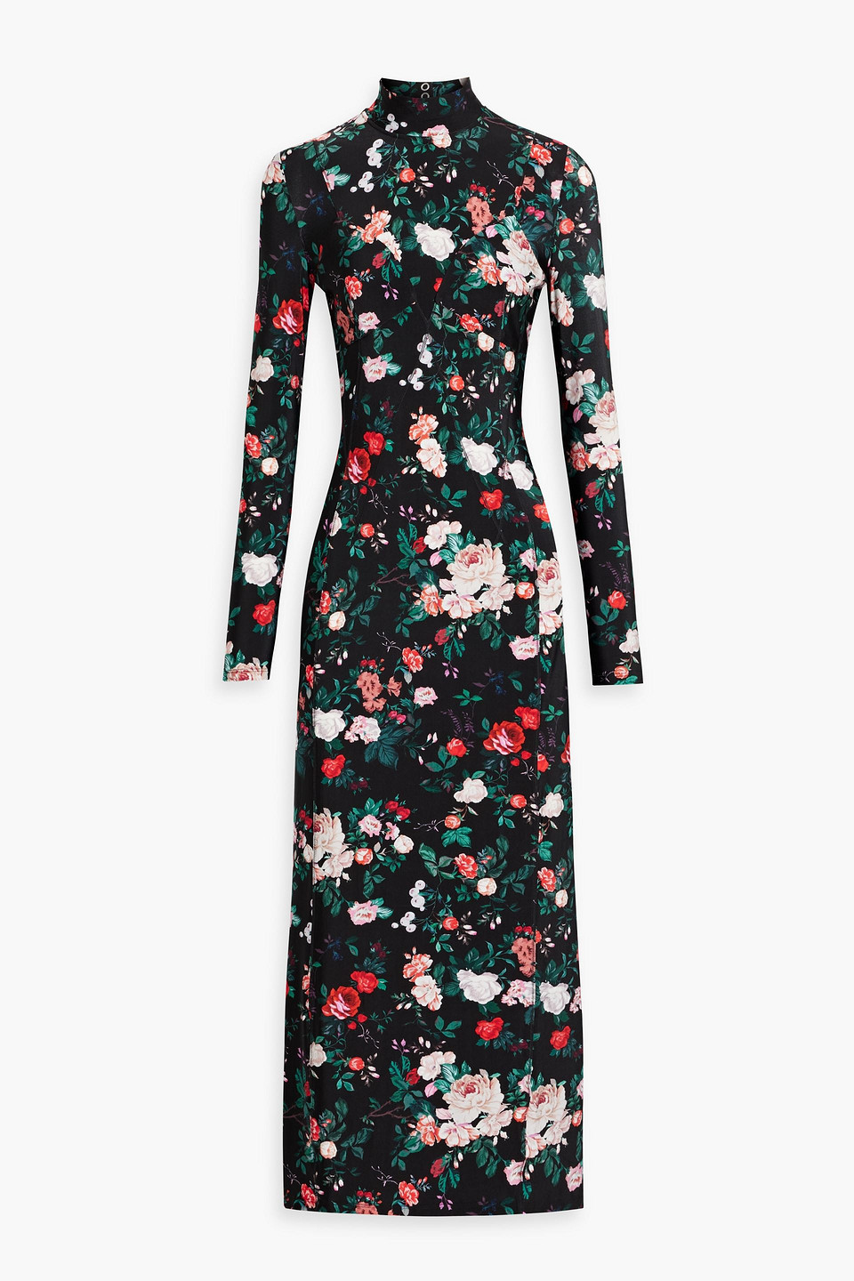 Paco Rabanne Floral-print stretch-jersey turtleneck maxi dress | Smart  Closet