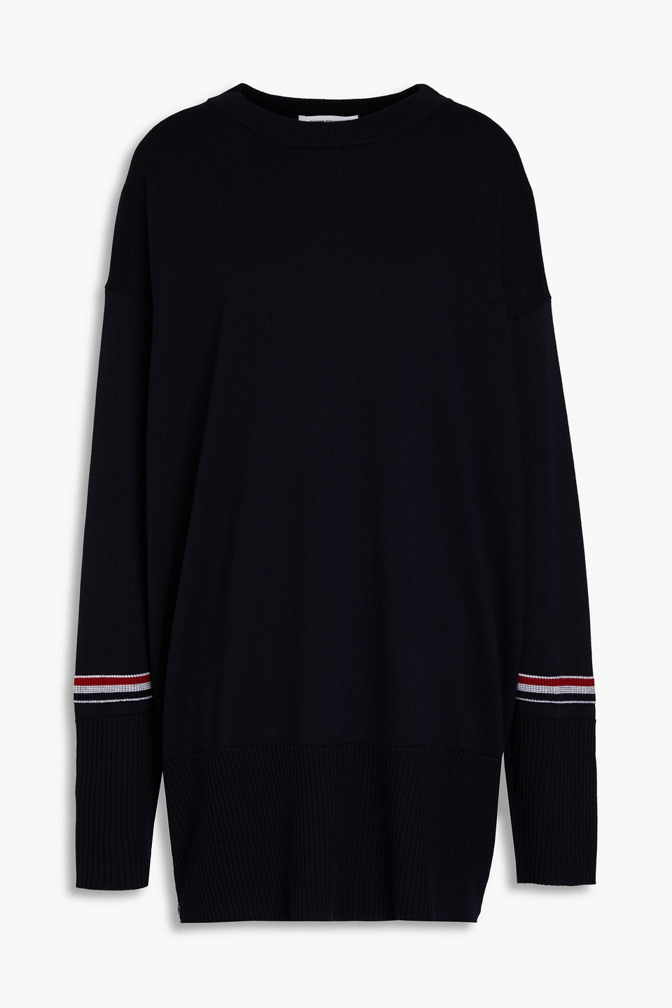 Thom Browne Woman Sweater Navy Blue Size 10 Virgin Wool In Midnight Blue