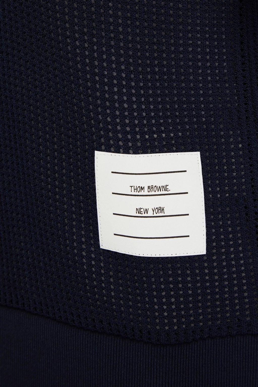 THOM BROWNE قميص بولو محبوك مزين برقعة زخرفية