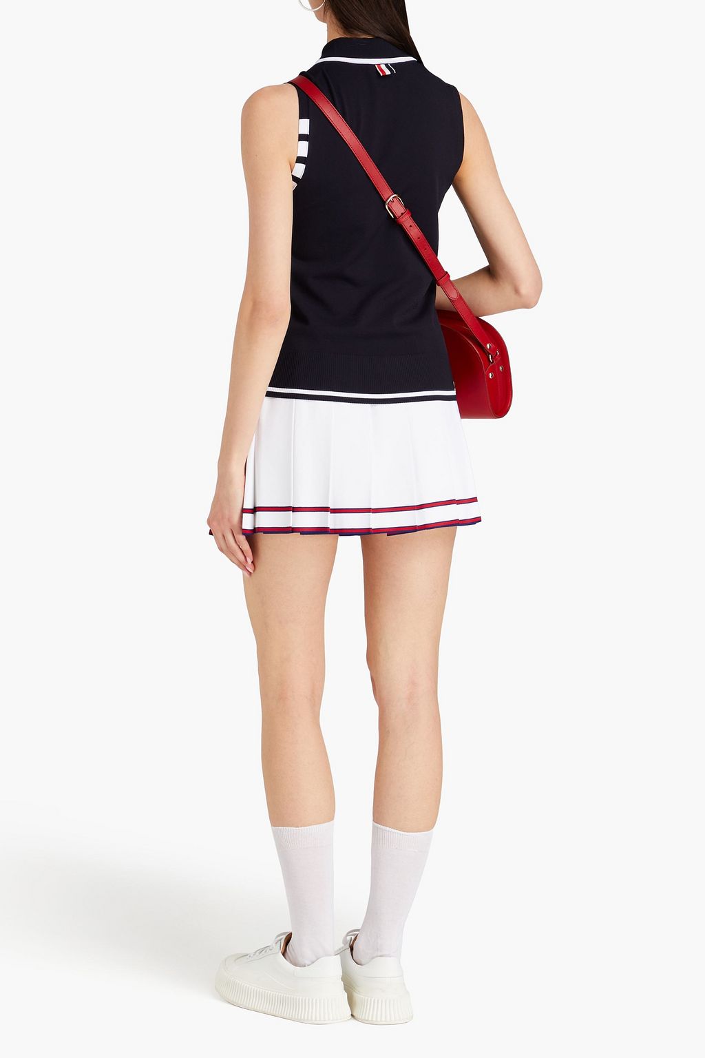 THOM BROWNE Stretch-knit polo shirt