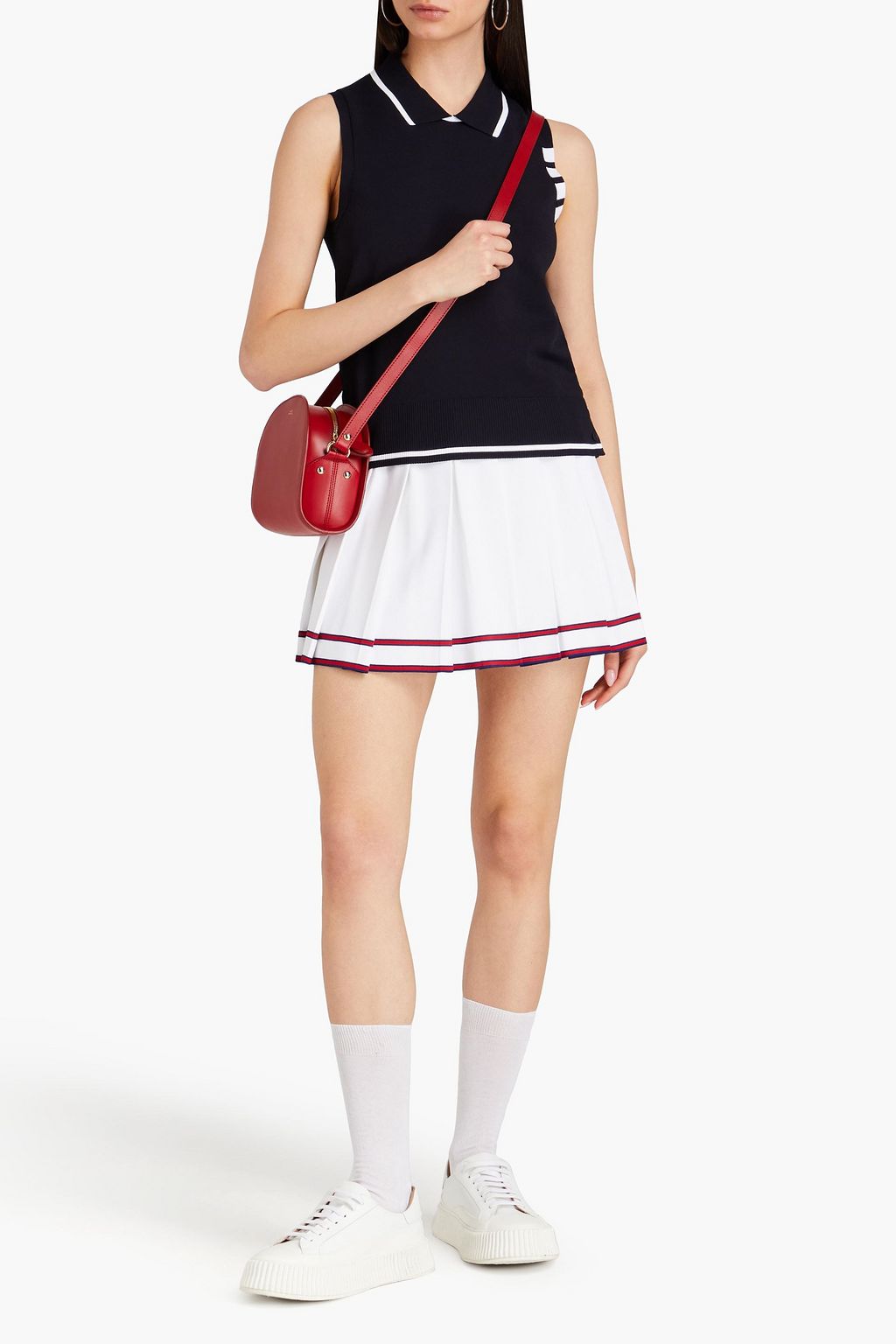 THOM BROWNE Stretch-knit polo shirt