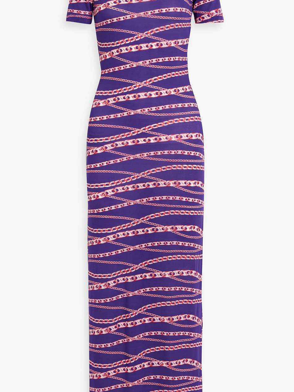 printed stretch-jersey maxi dress
