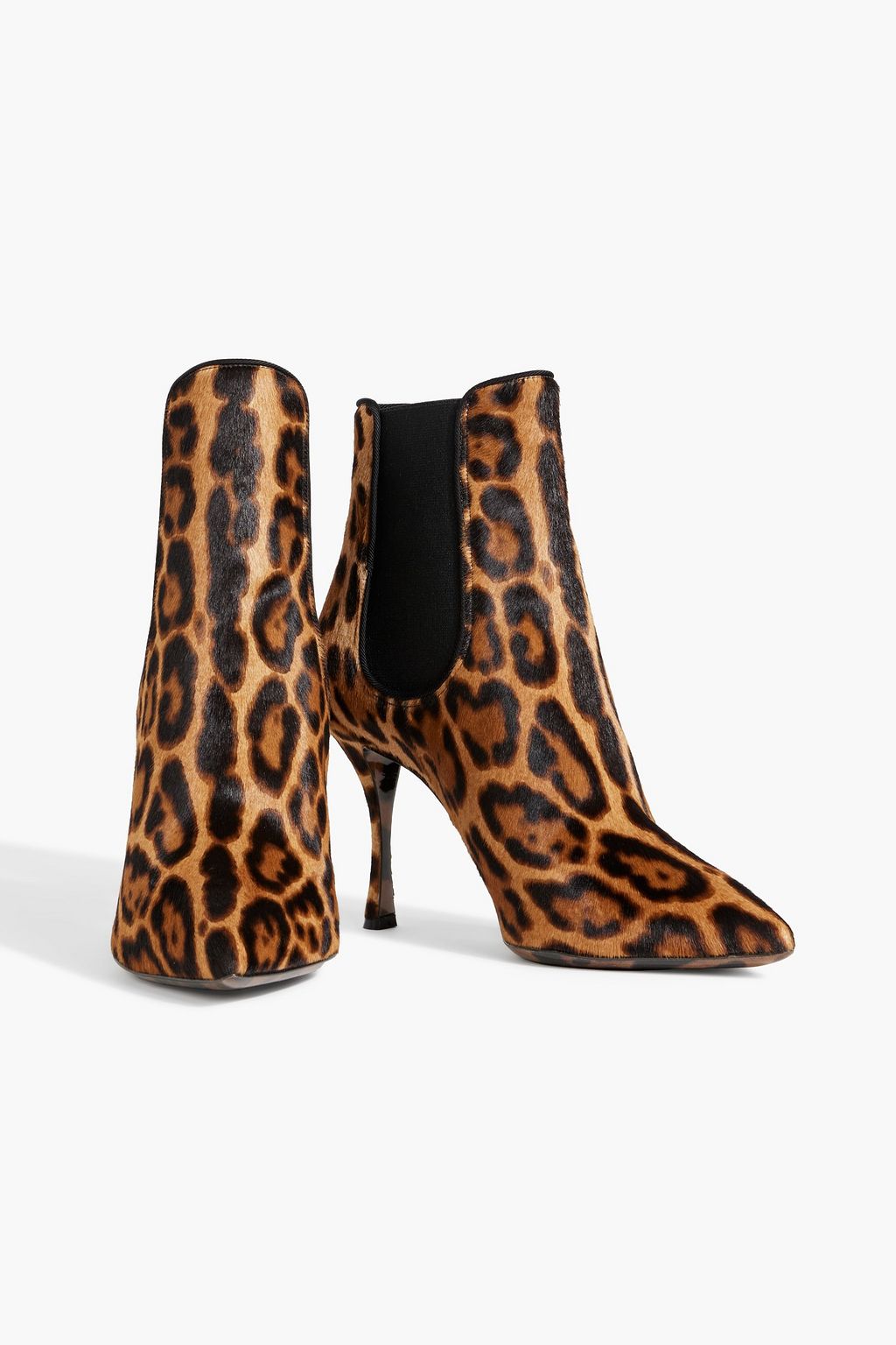 DOLCE&GABBANA Leopard-print calf hair ankle boots