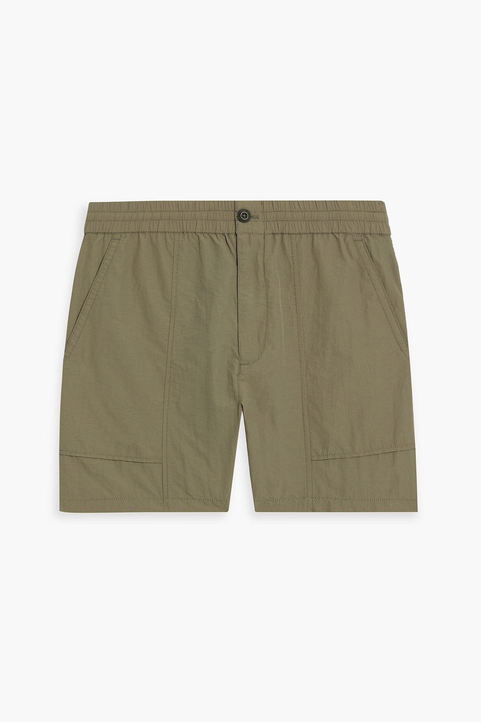 Alex Mill Shell Drawstring Shorts In Army Green
