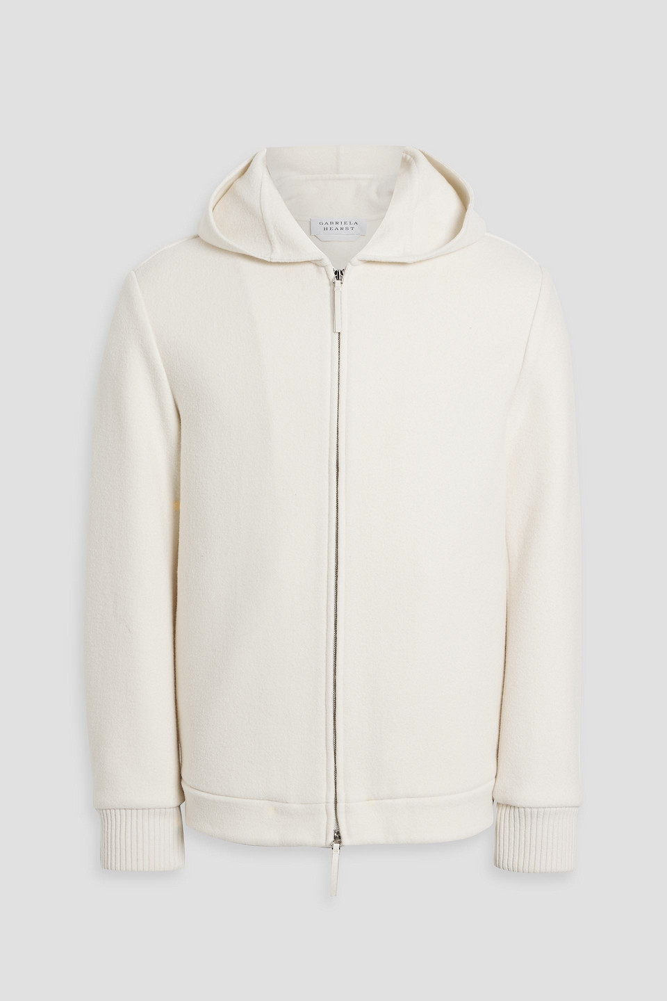 Gabriela Hearst Tomas Cashmere-felt Hooded Jacket In Ivory