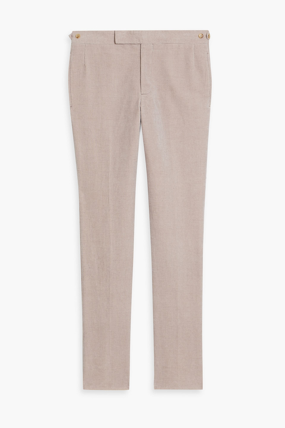 Gabriela Hearst Sebastian Slim-fit Linen And Cotton-blend Corduroy Pants In Blush