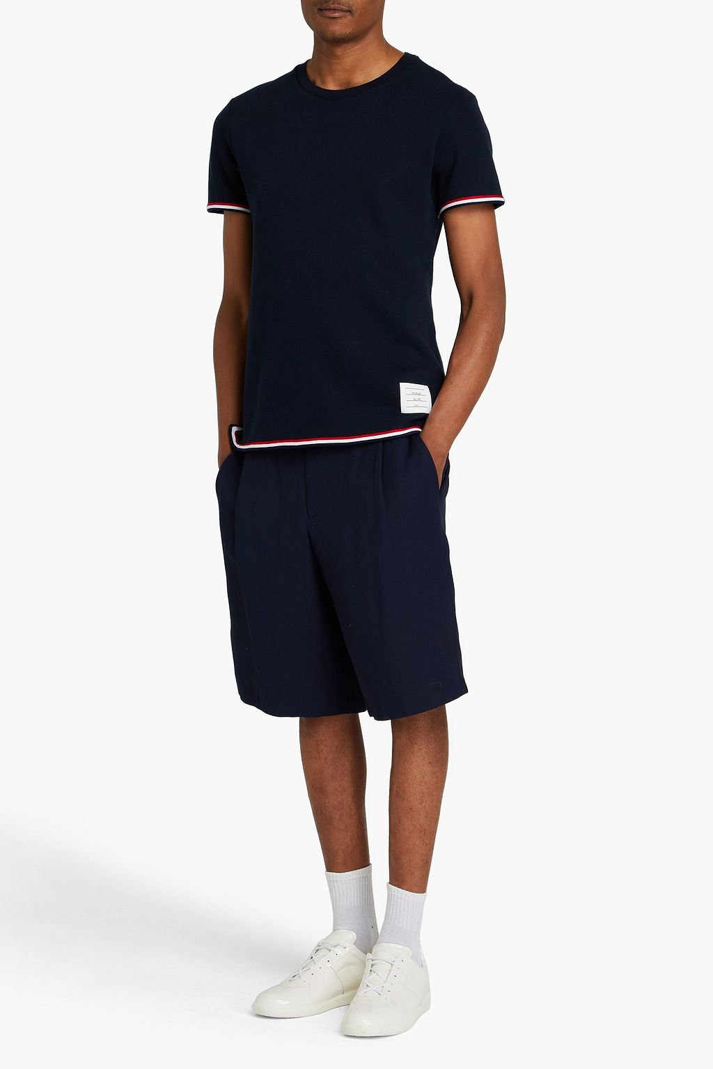 THOM BROWNE Cotton-jersey Henley T-shirt
