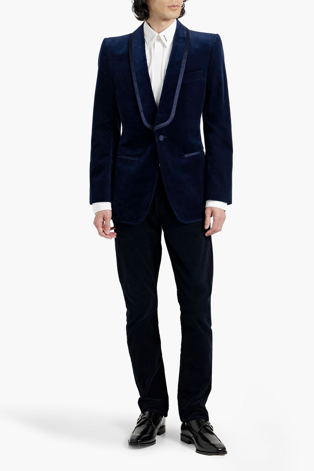 GUCCI Satin-trimmed velvet blazer