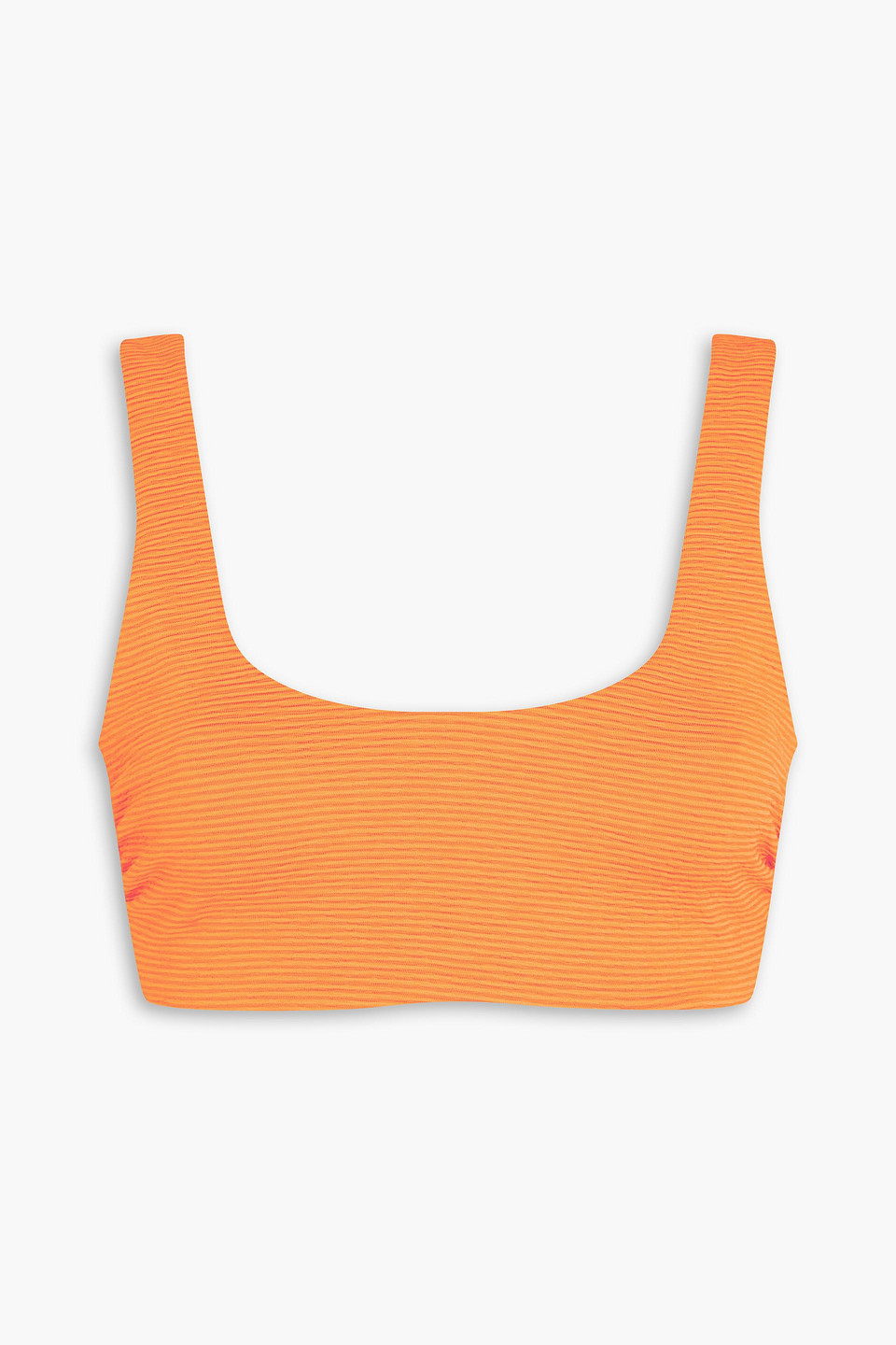 Mara Hoffman Lira Ribbed Bikini Top In Orange