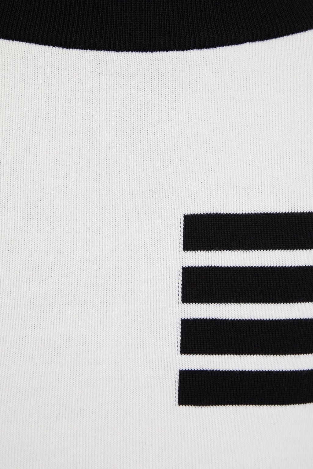 THOM BROWNE Striped intarsia wool-blend skirt