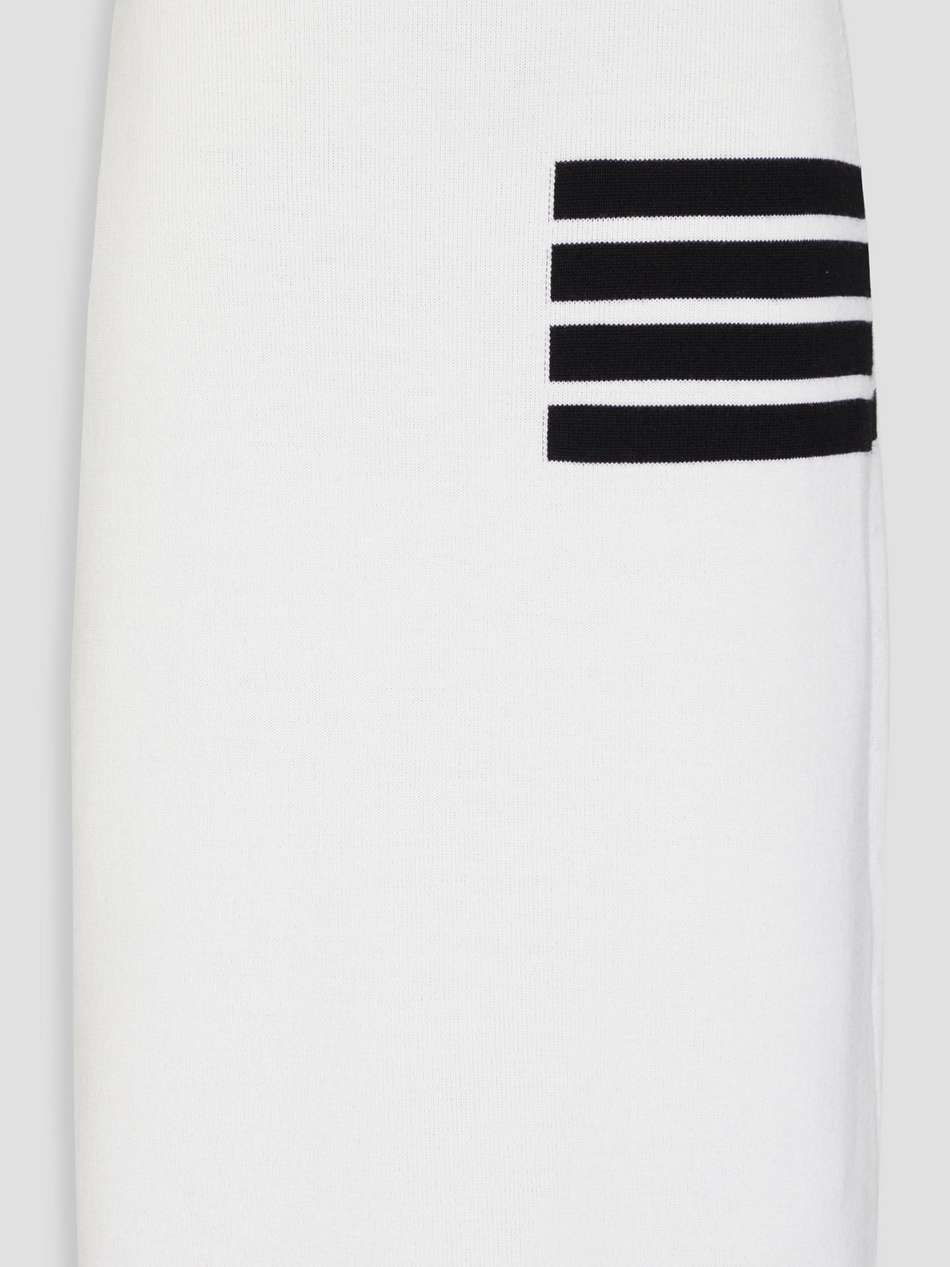 striped intarsia wool-blend skirt