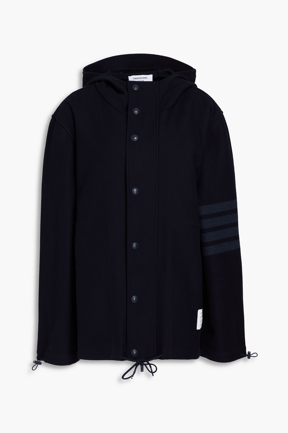 Thom Browne Cotton-twill Hooded Jacket In Navy