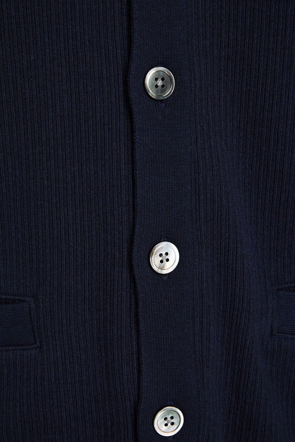 THOM BROWNE Ribbed cotton cardigan