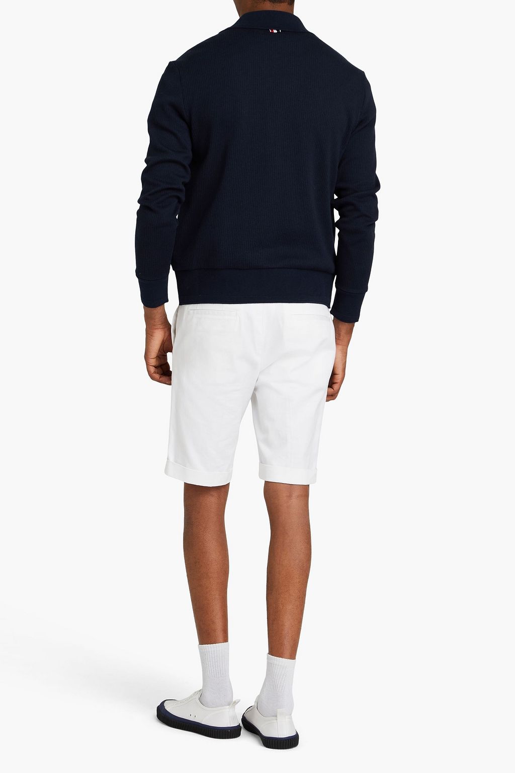 THOM BROWNE Ribbed cotton cardigan