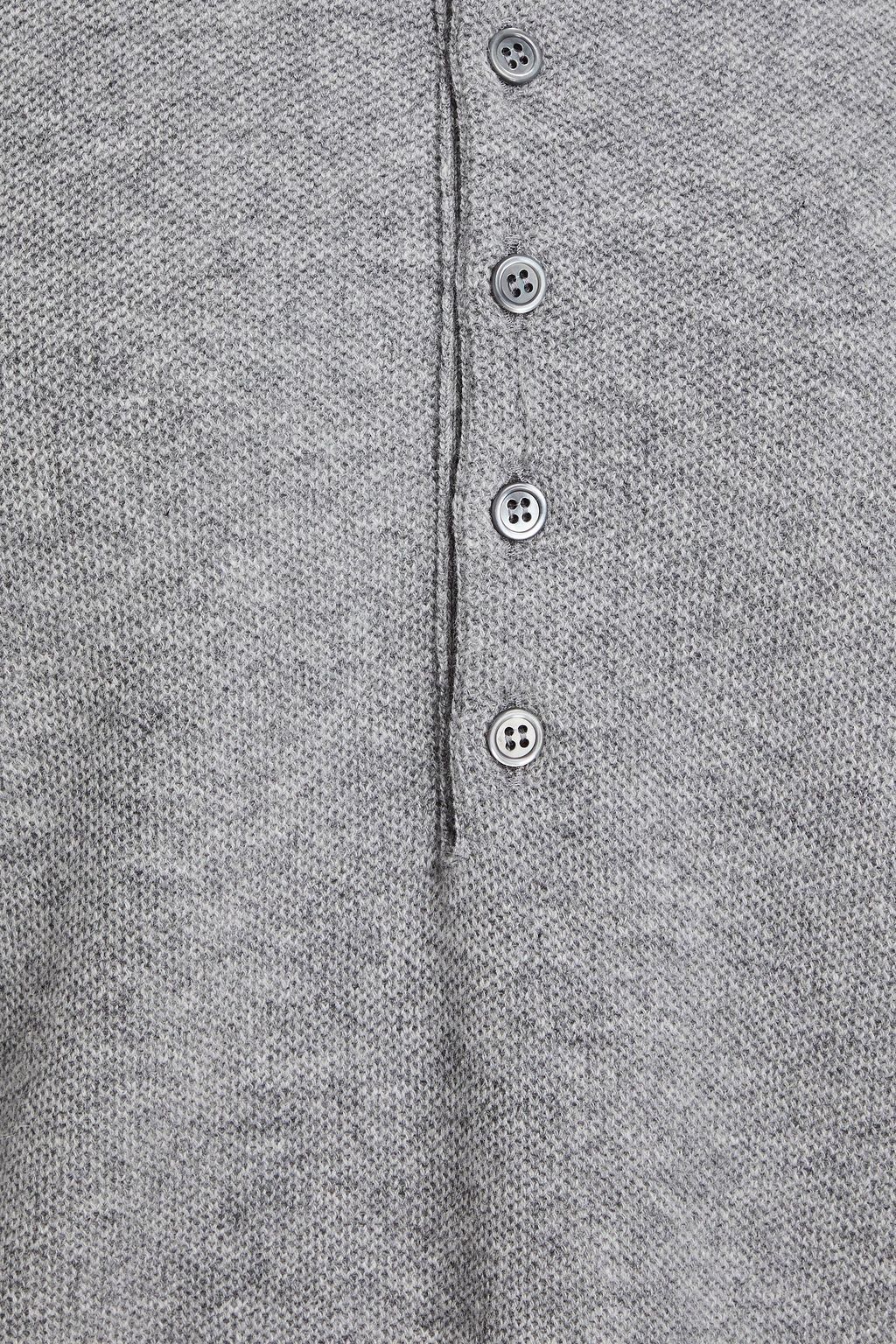 THOM BROWNE كنزة بولو من الكشمير بنمط ميلانج