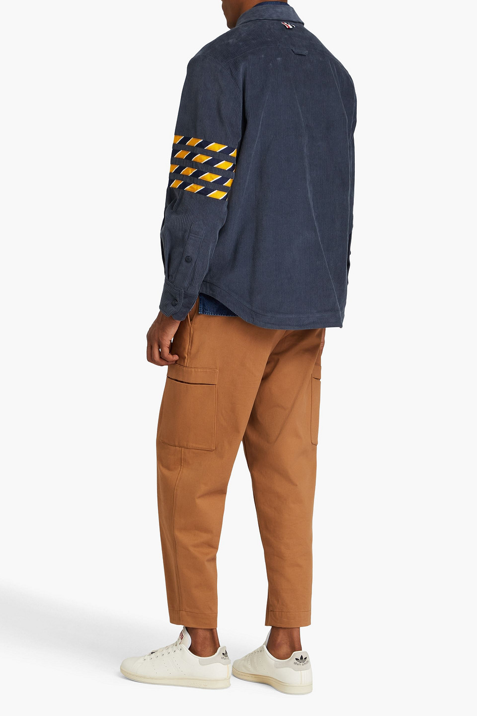 Thom Browne Overshirt Aus Baumwollcord In Marineblau