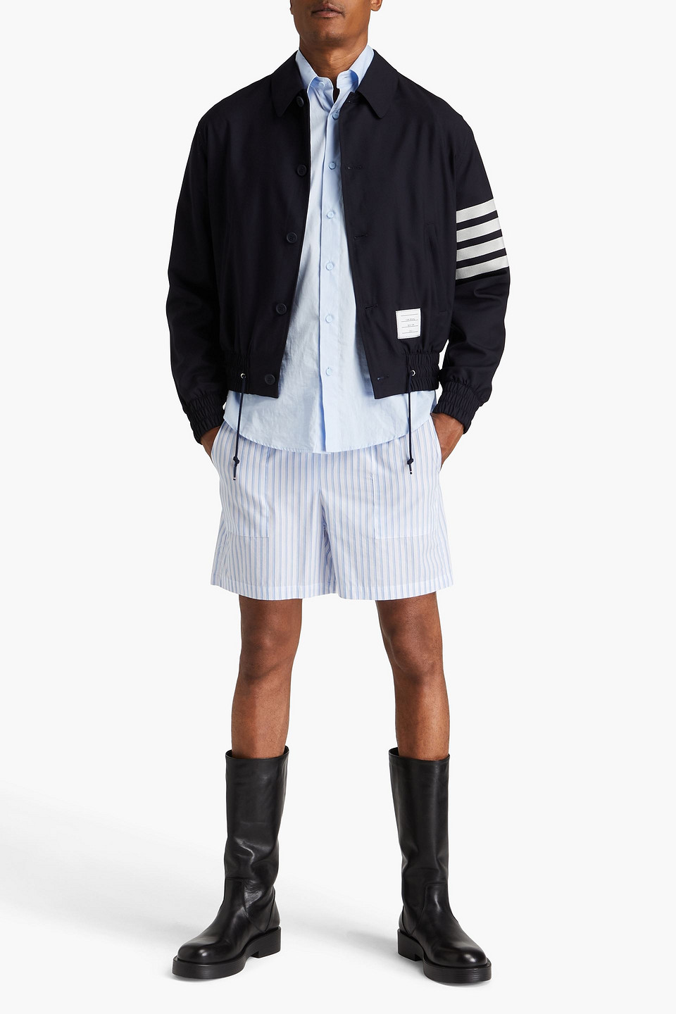THOM BROWNE STRIPED WOOL JACKET