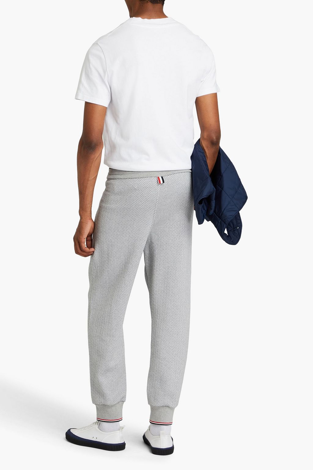 THOM BROWNE بنطلون رياضي من الجاكار القطني