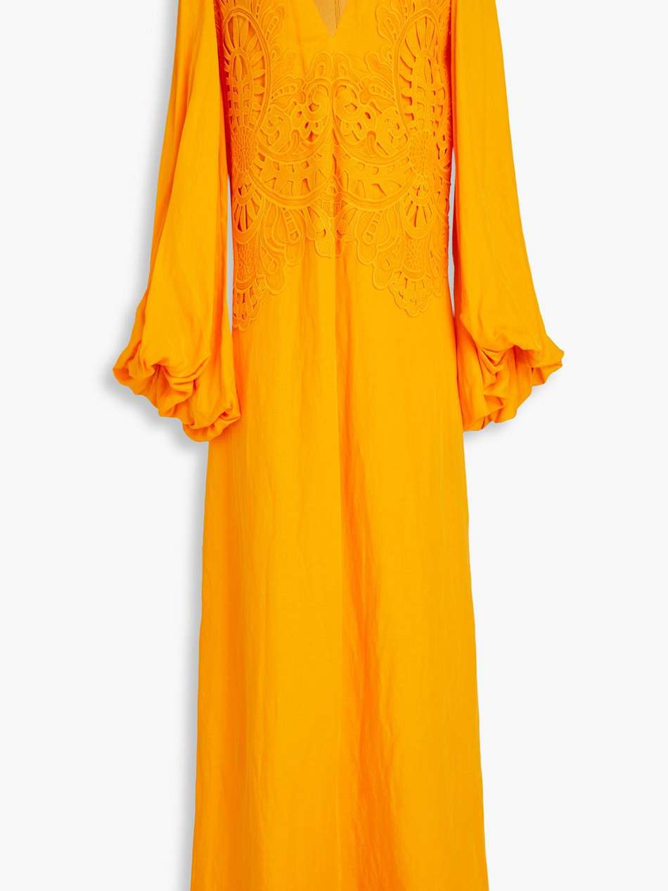 katana appliquéd woven gown