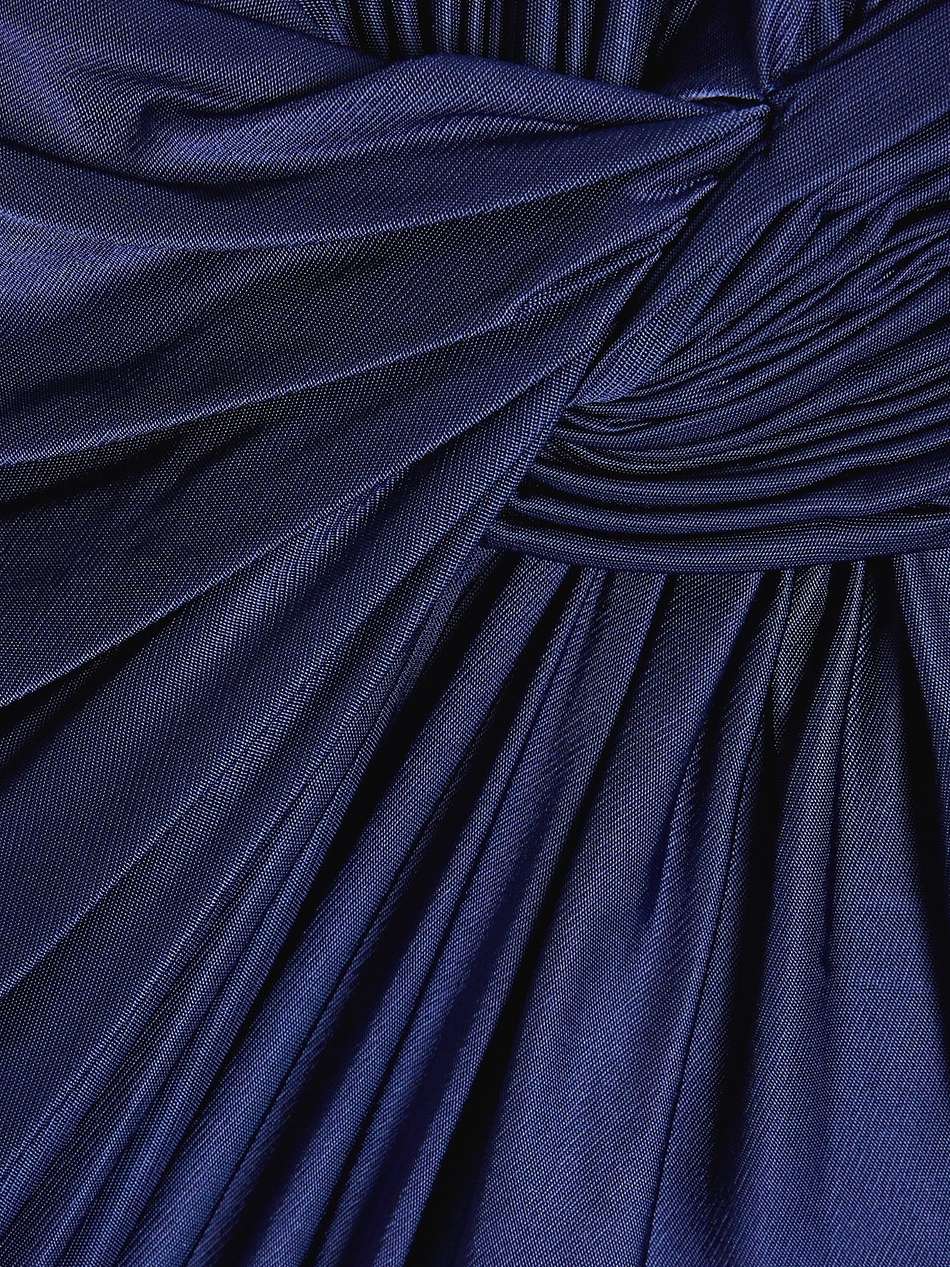 twist-front satin-jersey gown