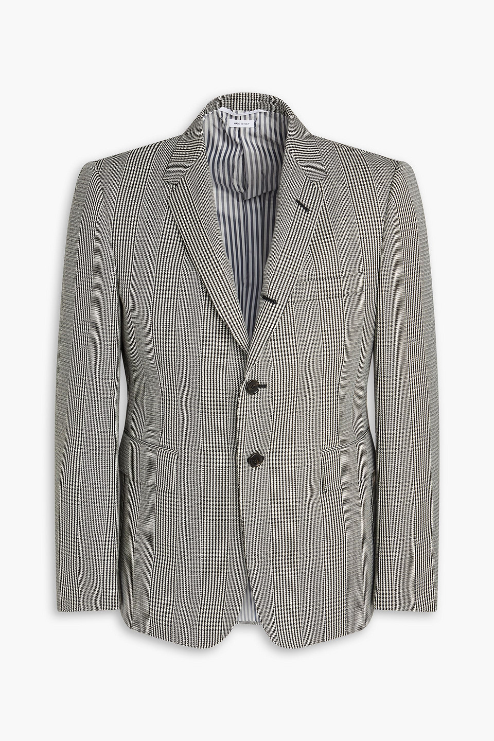 Thom Browne Blazer Aus Woll-twill Mit Glencheck-muster In Schwarz