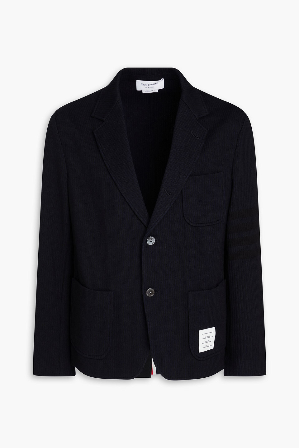 Thom Browne Blazer Aus Baumwoll-jacquard In Marineblau