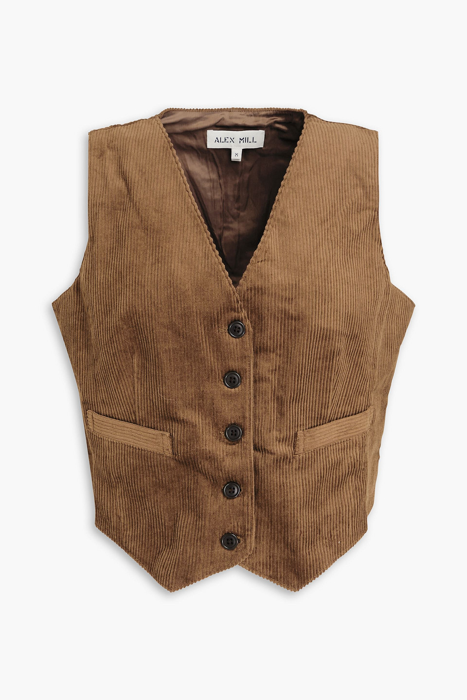 Alex Mill Sloane Cotton-corduroy Vest In Brown