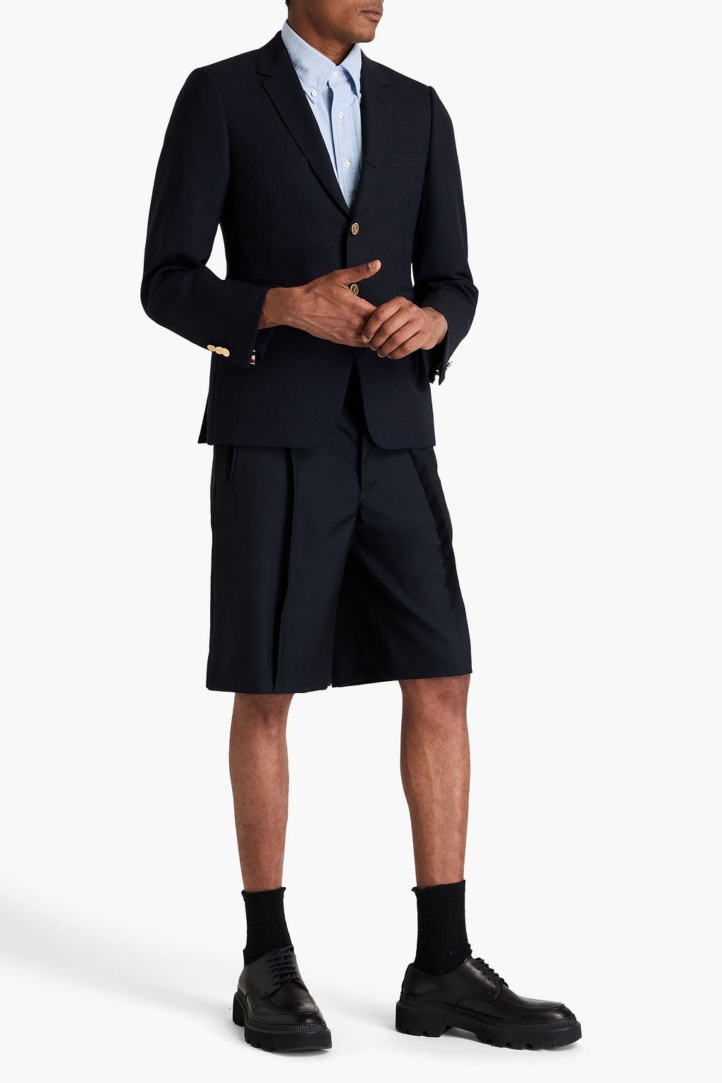 THOM BROWNE Blazer aus Grain de Poudre aus Wolle