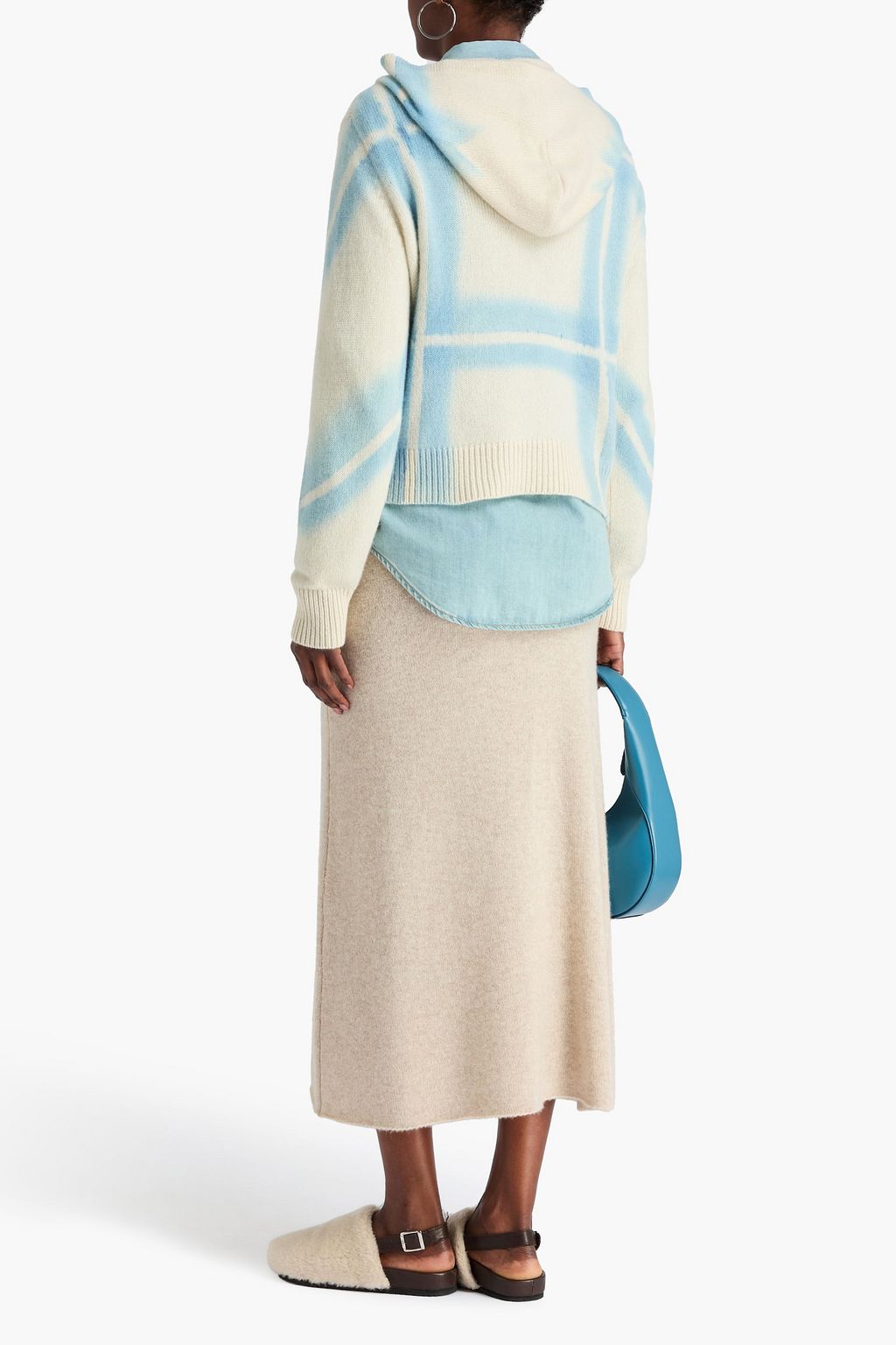 THE ELDER STATESMAN Tie-dyed cashmere zip-up hoodie