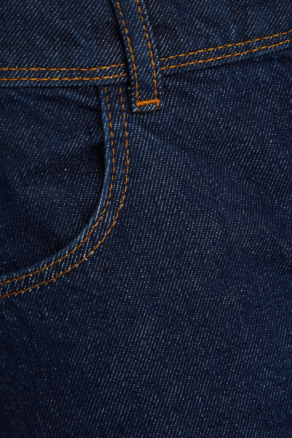 Stine Goya Joelle Frayed Mid-rise Flared Jeans In Dark Denim