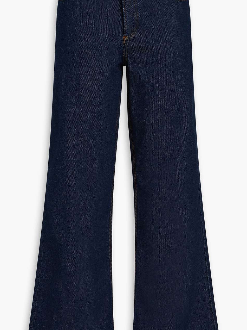 joelle frayed mid-rise flared jeans