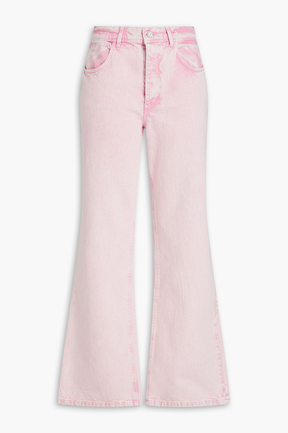 Stine Goya Joelle Faded High-rise Flared Jeans In Baby Pink