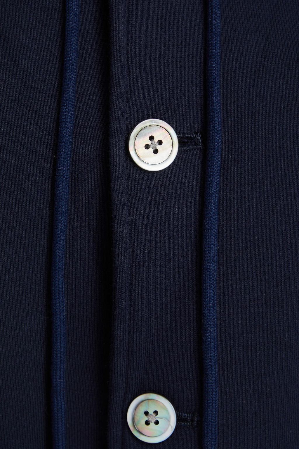 THOM BROWNE Striped French cotton-terry hooded blazer