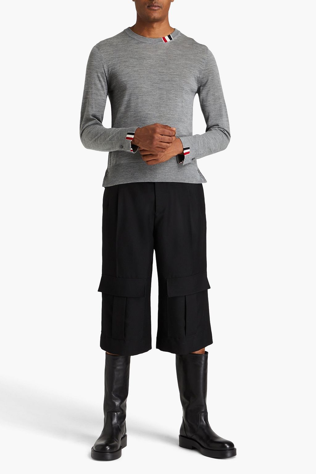 THOM BROWNE كنزة رياضية من مزيج الصوف