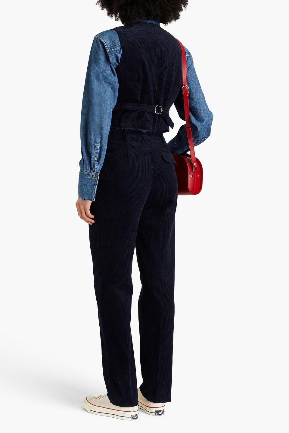Alex Mill Boy Cotton-corduroy Tapered Pants In Navy