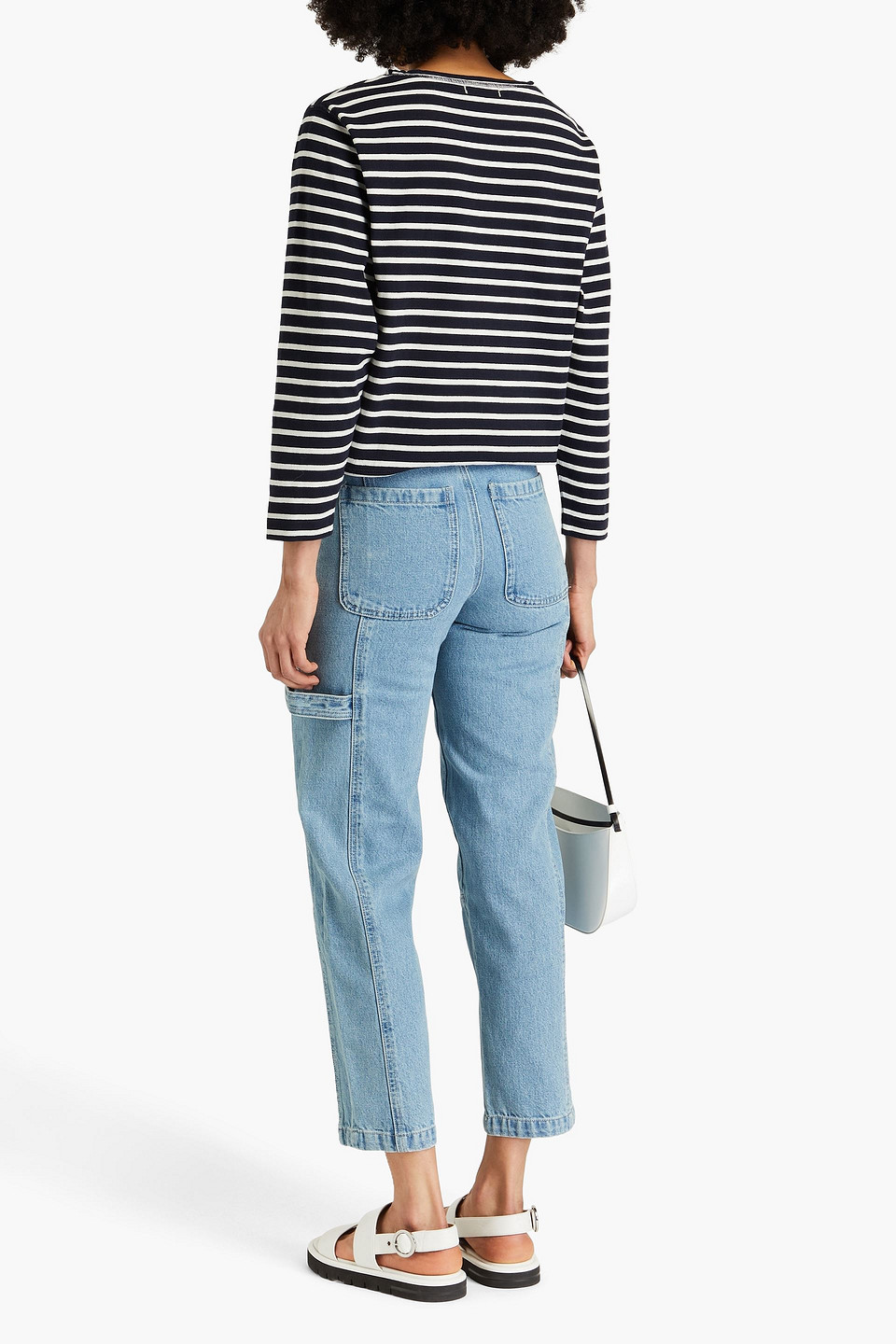 Alex Mill Phoebe High-rise Tapered Jeans In Mid Denim