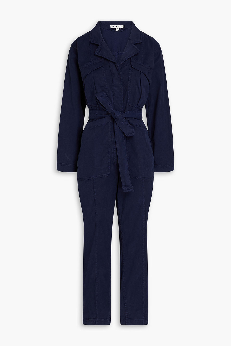 Alex Mill Expedition Cropped Tencel™-blend Twill Jumpsuit In Navy
