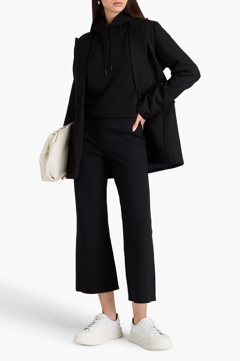 THEORY Stretch-jersey kick-flare pants